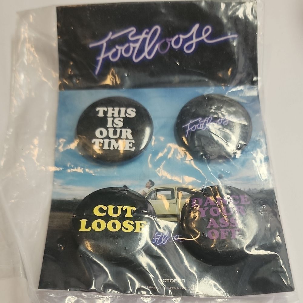 Footloose Button Pin Set - Picture 1 of 3